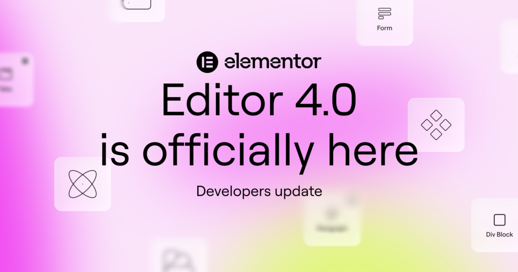 What's new in Elementor 2026 Editor 4 Atomic Editor