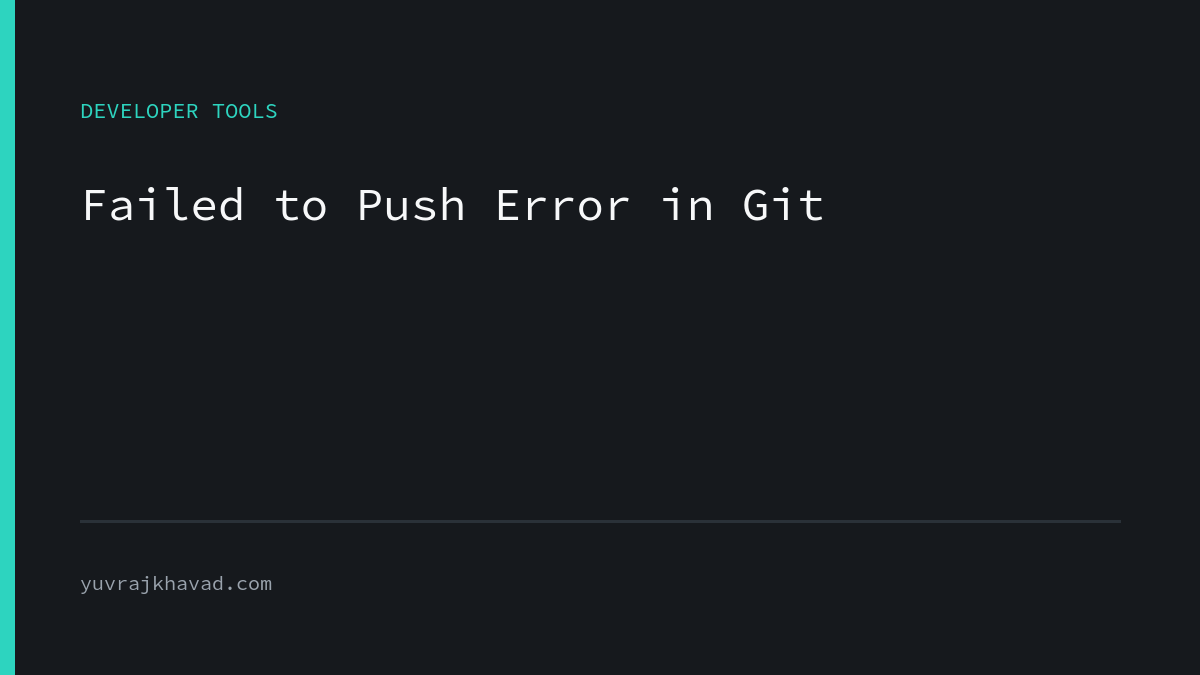 Git failed to push error fix