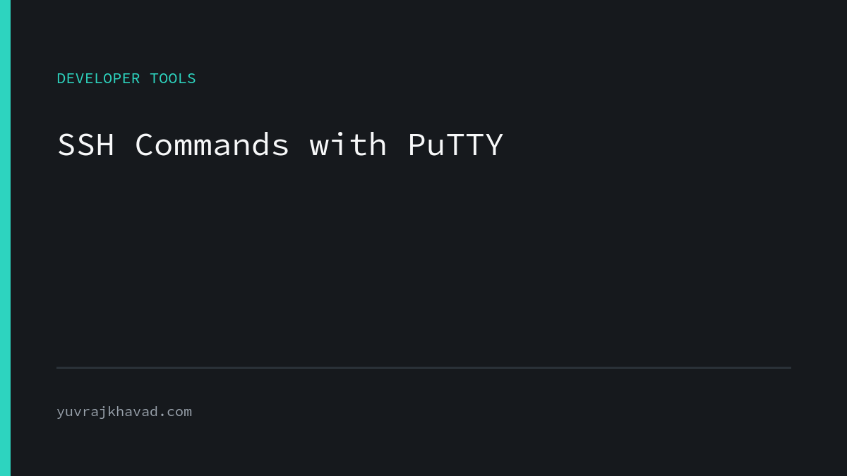 SSH commands PuTTY tutorial