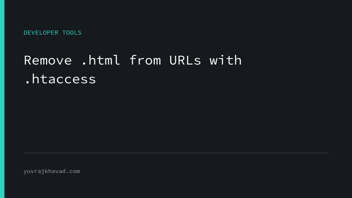 Remove html from url htaccess